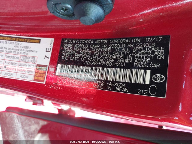 Toyota Prius Prime Plus/premium/advanced 2017 JTDKARFP2H3014233 Image 9