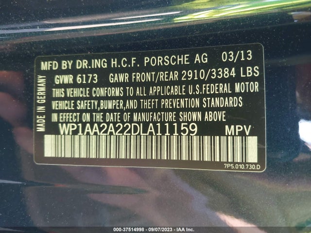 2013 PORSCHE CAYENNE WP1AA2A22DLA11159 Photo 8