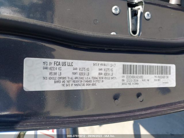 2C3CDXBGXJH210353 Dodge Charger Sxt