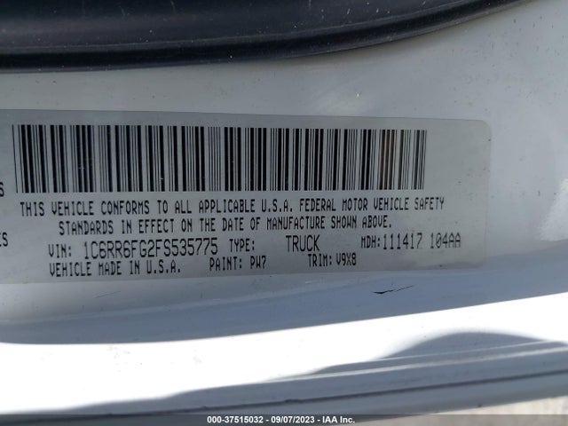 1C6RR6FG2FS535775 RAM 1500 Tradesman