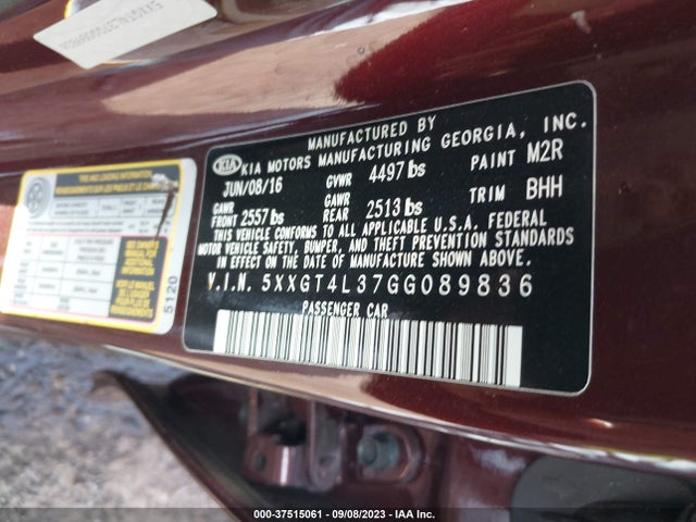 KIA Optima Lx 2016 5XXGT4L37GG089836 Image 9
