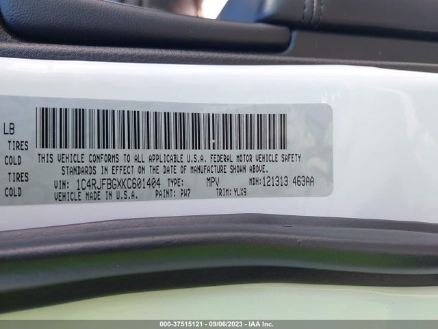 1C4RJFBGXKC601404 Jeep Grand Cherokee Limited X