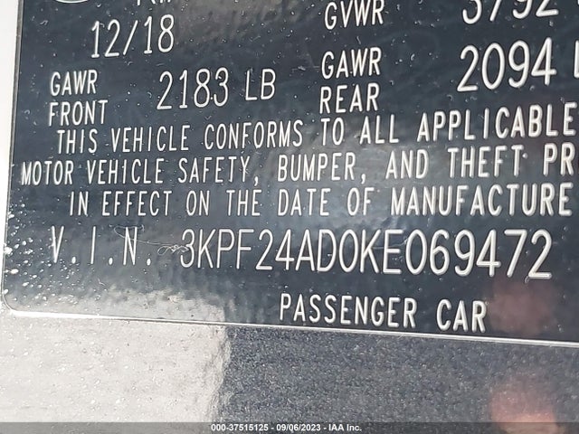 KIA Forte Lxs 2019 3KPF24AD0KE069472 Image 9