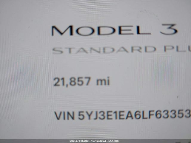 5YJ3E1EA6LF633534 Tesla Model 3 Standard Range