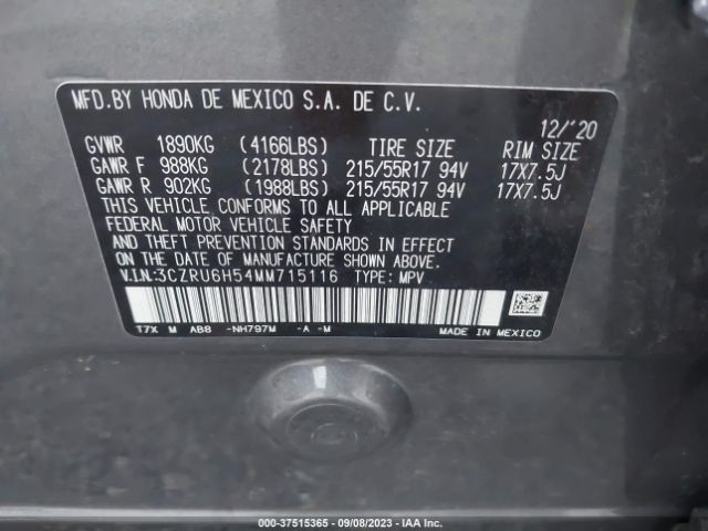 3CZRU6H54MM715116 Honda HR-V EX
