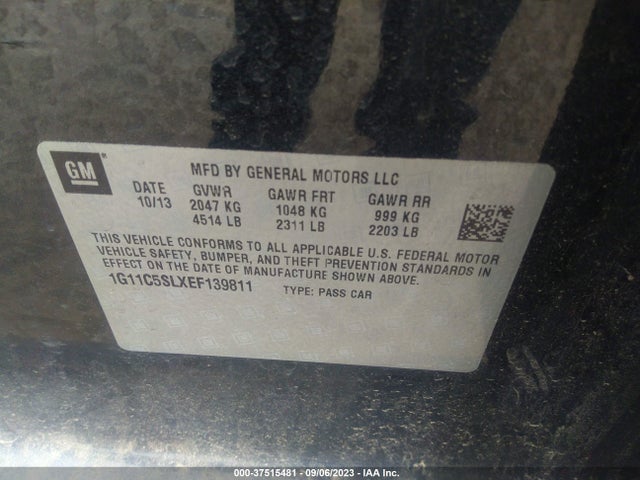 Chevrolet MALIBU LT 2014 1G11C5SLXEF139811 Image 9
