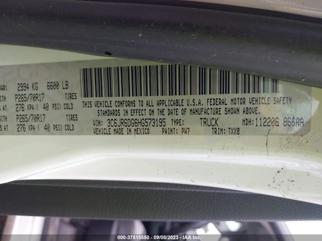 3C6JR6DG6HG573195 RAM 1500 Tradesman
