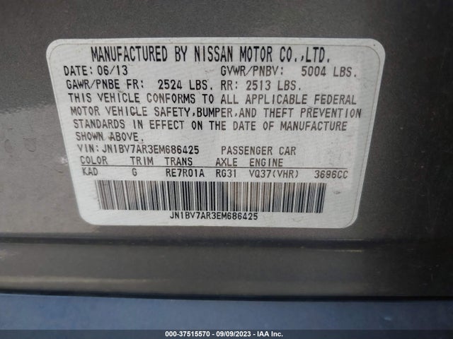 Infiniti Q50 Premium 2014 JN1BV7AR3EM686425 Image 9