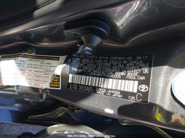 Toyota Prius Prime Plus/premium/advanced 2017 JTDKARFP1H3043335 Image 9