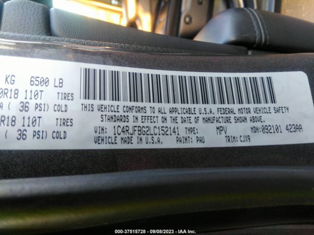 1C4RJFBG2LC152141 Jeep Grand Cherokee Limited