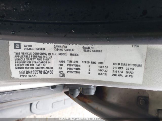 2007 HUMMER H3 5GTDN13E578163456 Photo 8