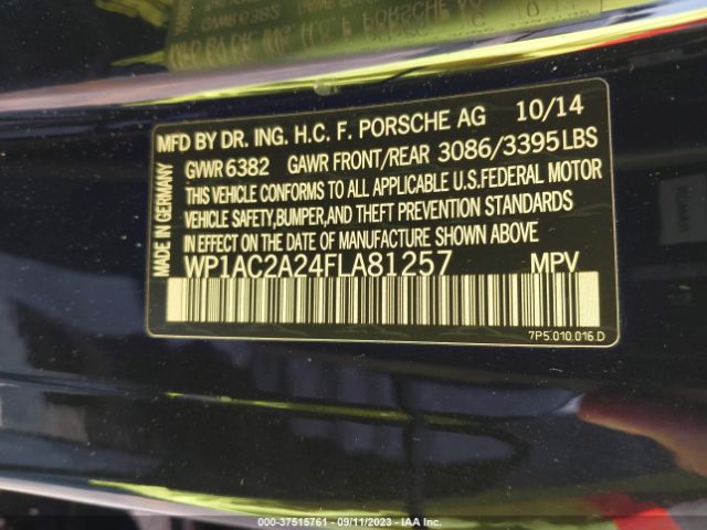 WP1AC2A24FLA81257 Porsche Cayenne Turbo
