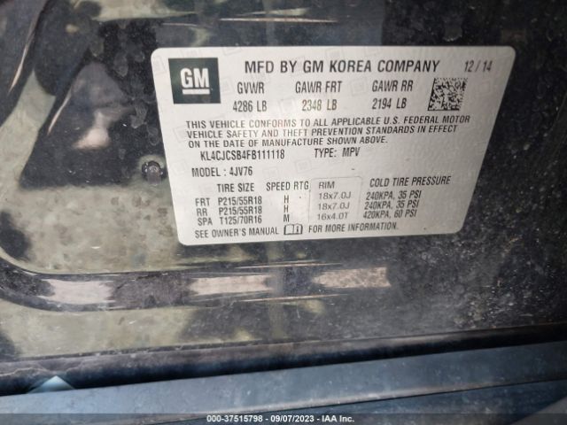 KL4CJCSB4FB111118 Buick Encore Leather