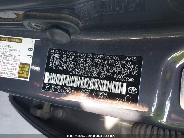Toyota Prius Four 2015 JTDKN3DU7F0461021 Image 16