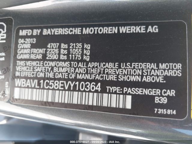 WBAVL1C58EVY10364 BMW X1 Xdrive28i