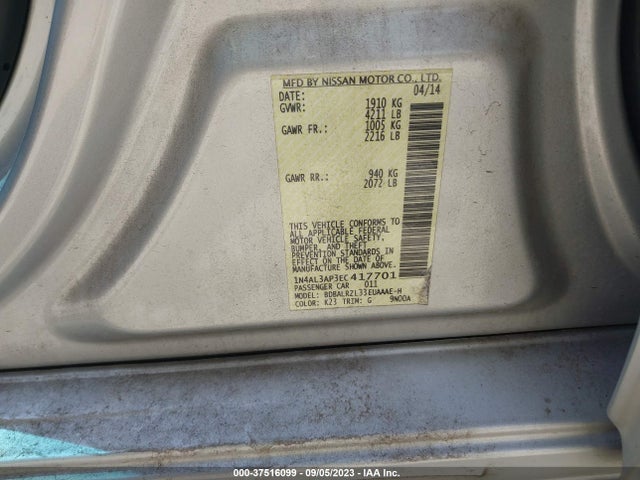 2014 NISSAN ALTIMA 2.5 S VIN: 1N4AL3AP3EC417701