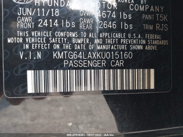 Genesis G70 2.0t Advanced 2019 KMTG64LAXKU015160 Image 9