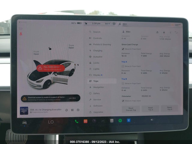 2020 TESLA MODEL 3 LONG RANGE DUAL MOTOR ALL-WHEEL DRIVE VIN: 5YJ3E1EB9LF622021