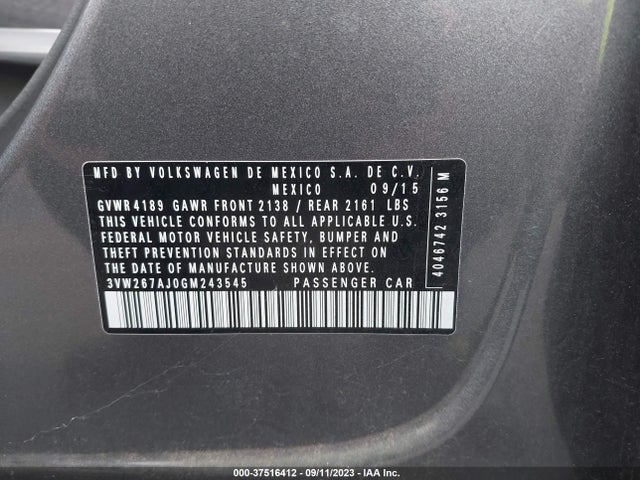 3VW267AJ0GM243545 Volkswagen Jetta Sedan 1.4t S