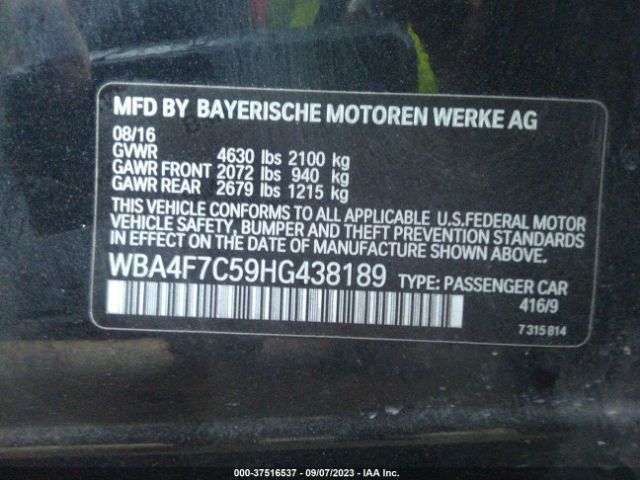 WBA4F7C59HG438189 BMW 430i Gran Coupe