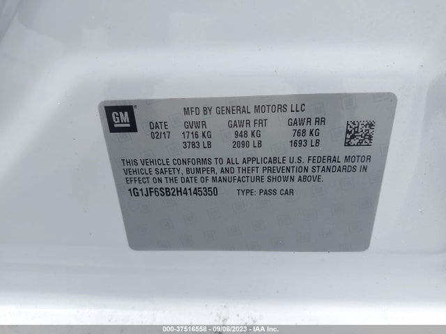 Chevrolet Sonic Premier 2017 1G1JF6SB2H4145350 Image 9