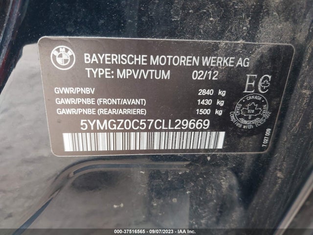 Aukcja sprzedaży 2012 Bmw X6 M, vin: 5YMGZ0C57CLL29669, numer aukcji: 37516565