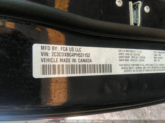 2C3CDXBG4PH531152 Dodge Charger Sxt