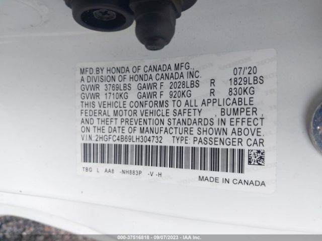 2HGFC4B69LH304732 Honda Civic Coupe Lx