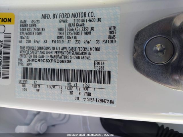 3FMCR9C6XPRD66805 Ford Bronco Sport Outer Banks