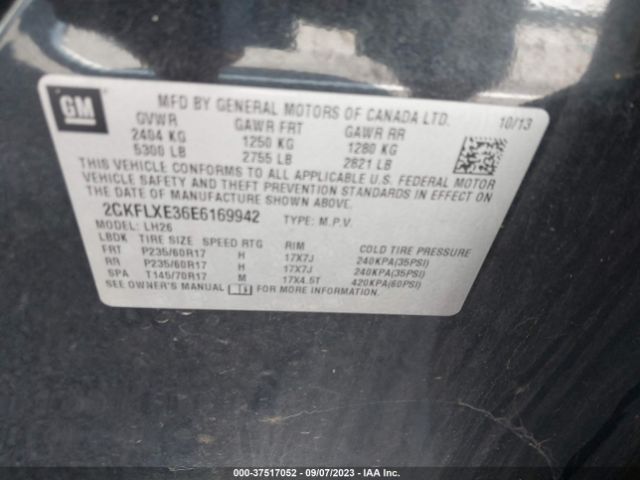 2GKFLXE36E6169942 GMC Terrain Slt