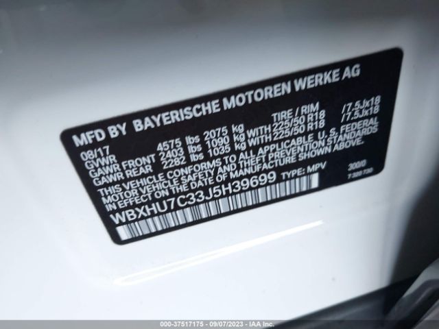 WBXHU7C33J5H39699 BMW X1 Sdrive28i