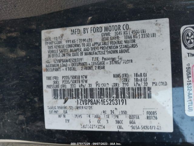 1ZVBP8AM4E5283191 Ford Mustang V6