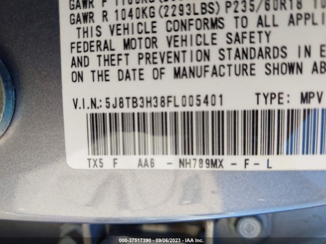 5J8TB3H38FL005401 Acura RDX