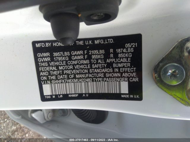 SHHFK7H6XMU422482 Honda Civic Hatchback Ex
