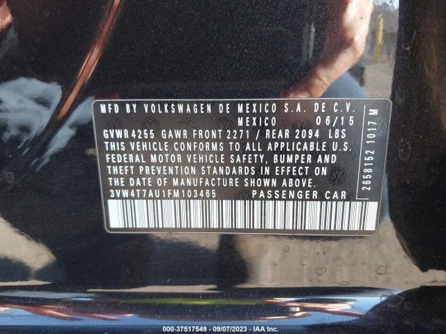 3VW4T7AU1FM103465 Volkswagen Golf Gti Se