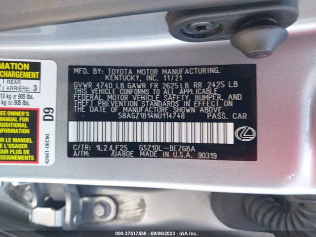 58AGZ1B14NU114748 Lexus Es Es 350 F Sport