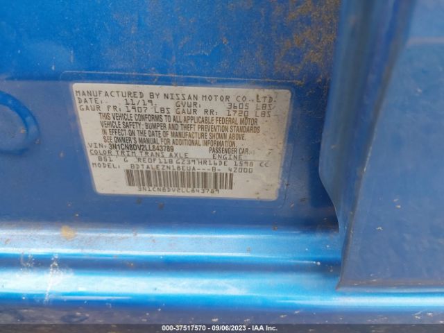 3N1CN8DV2LL843789 Nissan VERSA S