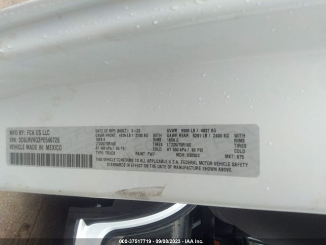2023 RAM PROMASTER 2500 3C6LRVVG3PE546726 Photo 8