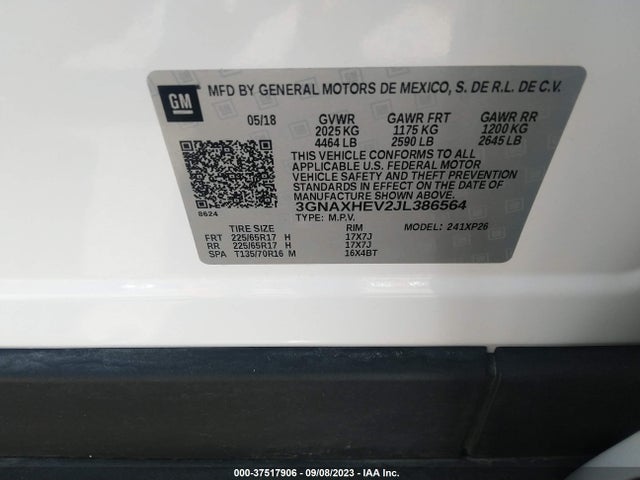 Chevrolet EQUINOX LS 2018 3GNAXHEV2JL386564 Image 9