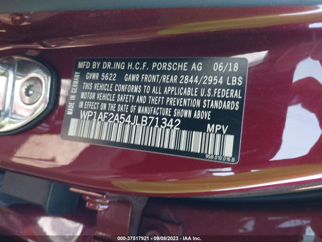 2018 PORSCHE MACAN WP1AF2A54JLB71342 Photo 8