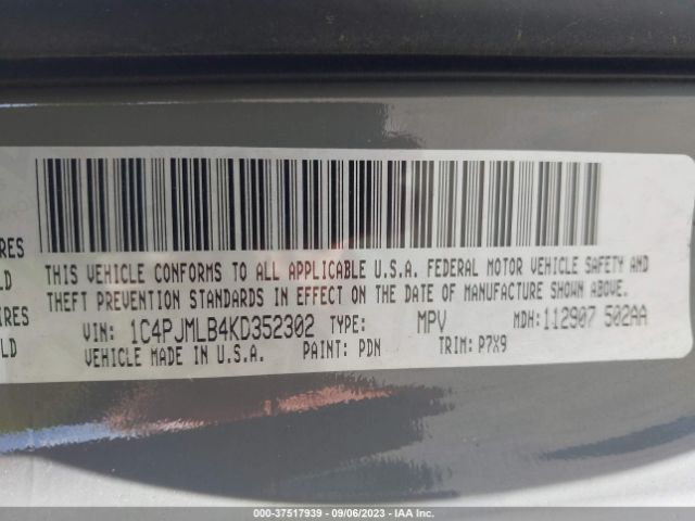 1C4PJMLB4KD352302 Jeep Cherokee Latitude Plus