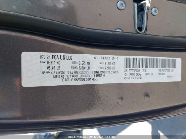 2C3CDXBG0GH163584 Dodge Charger Se
