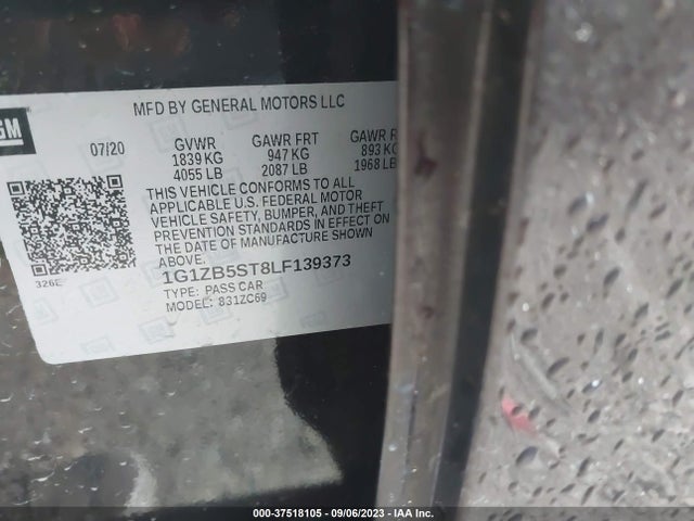 Chevrolet MALIBU LS 2020 1G1ZB5ST8LF139373 Image 9