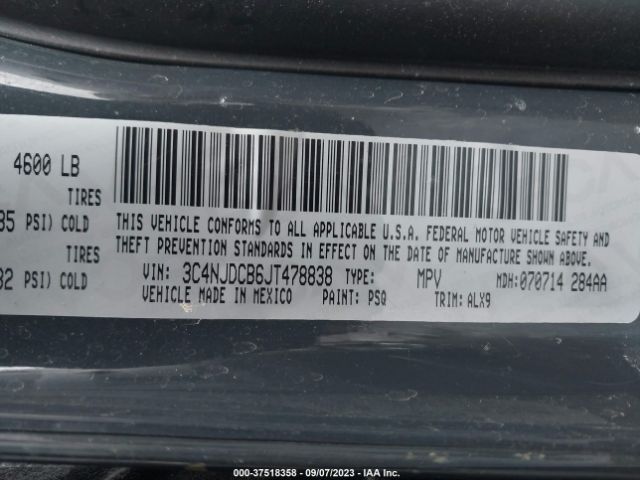 3C4NJDCB6JT478838 Jeep Compass Limited