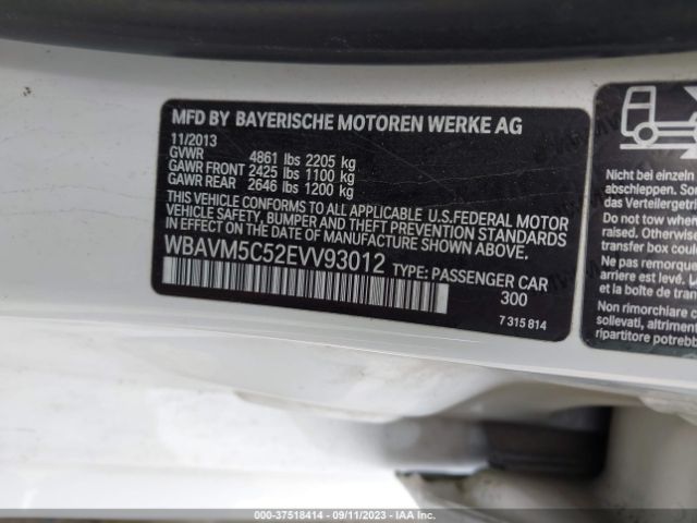 WBAVM5C52EVV93012 BMW X1 Xdrive35i