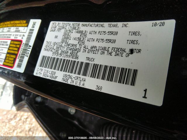 2021 TOYOTA TUNDRA 4WD 5TFBY5F11MX970306 Photo 8