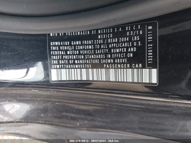 3VWYT7AU9GM055703 Volkswagen GOLF GTI S