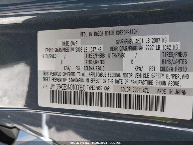2022 Mazda MX-30, VIN: JM1DRADBXN0100350