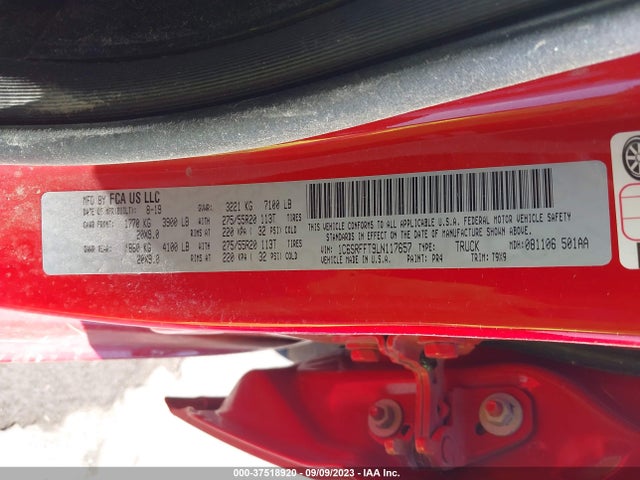 1C6SRFFT9LN117657 RAM 1500 Lone Star