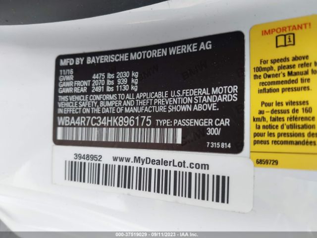 WBA4R7C34HK896175 BMW 4 Series 430i